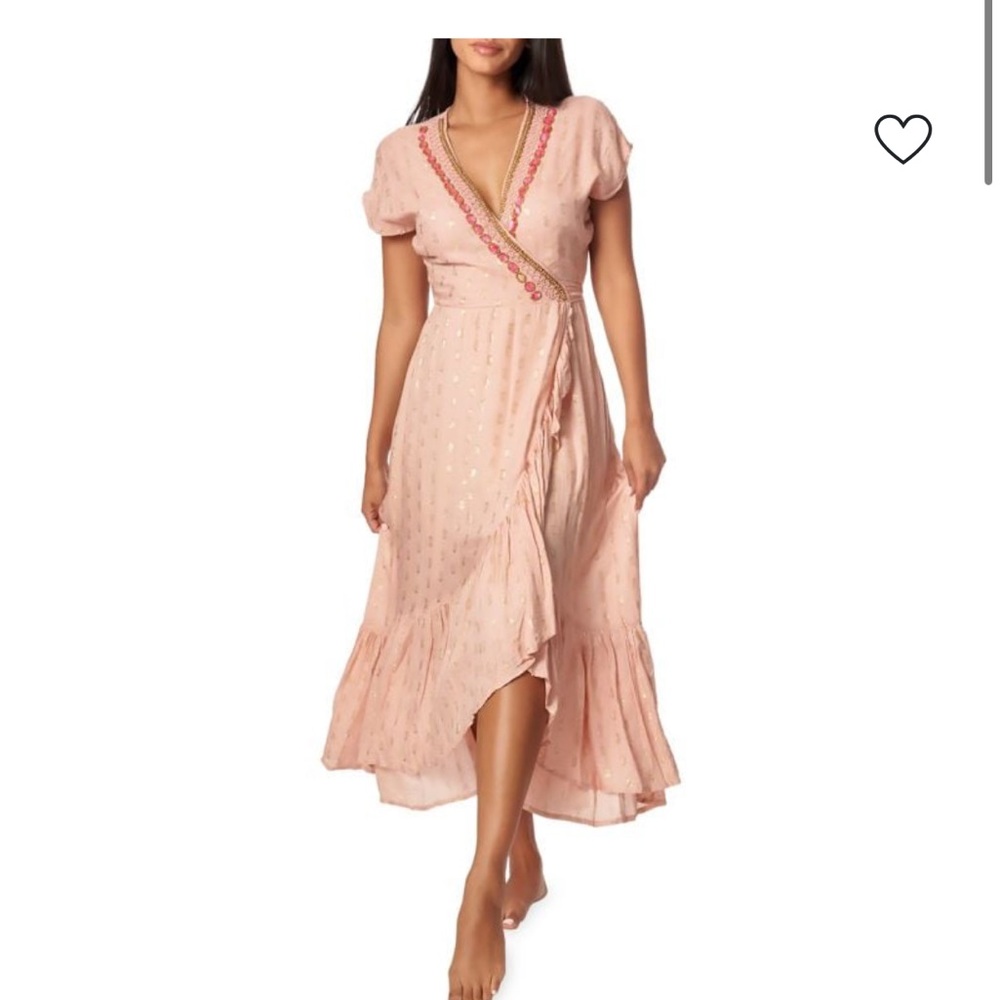 Moda Blush High Low Wrap Dress